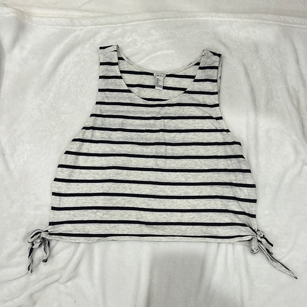 Striped tank top with tie sides